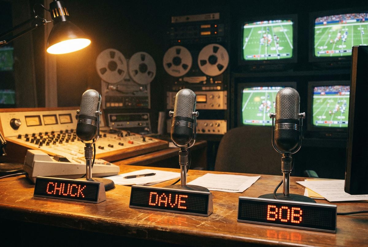 复古广播室内的解说设备 - 半岛体育